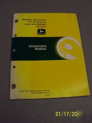 Spanish/english john deere weather enclosure manual