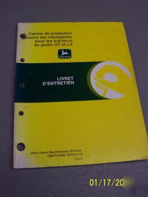 Spanish/english john deere weather enclosure manual