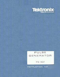 Tek PG501 service/operating manual in 2 resolutions