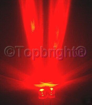 1000 pcs mega bright red led 10MM 60,000 mcd f/r