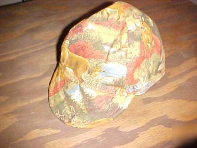 Deer/wildlife reversable welder caps hats hat cap 