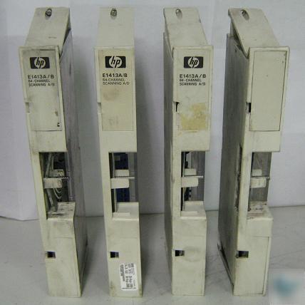 Lot of 4 hp E1413A/b 64-channel scanning a/d terminals