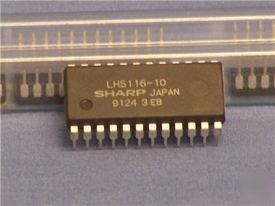 Ic sram 5V 16K 100NS 24-dip p/n LH5116-10 lot of 3