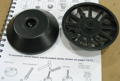 8020 t slot black trapezoid base for swivel feet