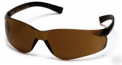 New 3 pyramex ztek coffee brown tint sun& safetyglasses