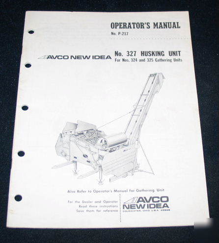 New idea no 327 husking unit nos 325 325 gathering unit