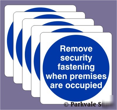 Pack of 5 100X100MM remove security fastenings - 0515R