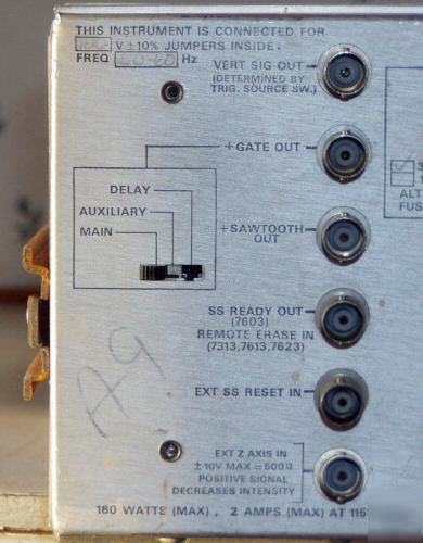 Tektronix 7603 oscilloscope w/ plug ins
