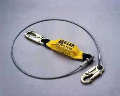 New miller 907NLS wire rope 6â€™ deceleration lanyard nip