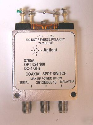 At 8765A dc - 4 ghz spdt coaxial switch - sma connector