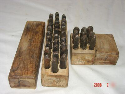 Full set of young bros machine made steel stamps
