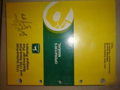John deere 1710 1720 integral planter operators manual