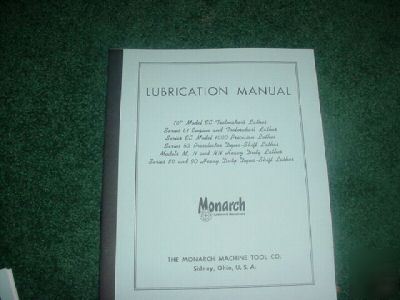 Monarch lathe lubrication manual