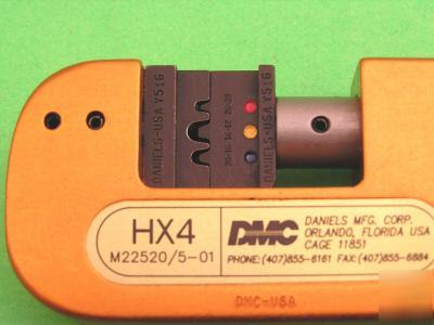 New daniels dmc HX4 crimper w/ die set raychem splices