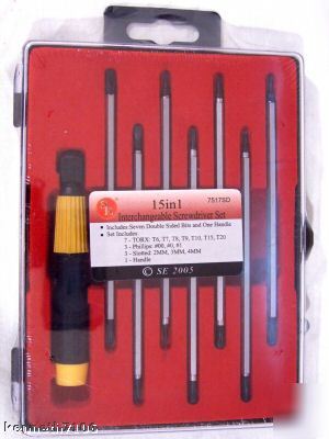 Torx phillips screwdriver set T6 T7 T8 T9 T10 T15 T20