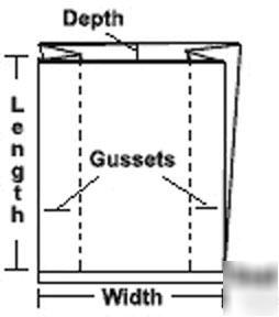 1000 - 8X3X15 .75 mil clear gusseted poly bags