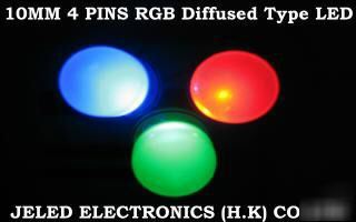 200X 10MM 4PIN diffused rgb common ca manual ctrl led