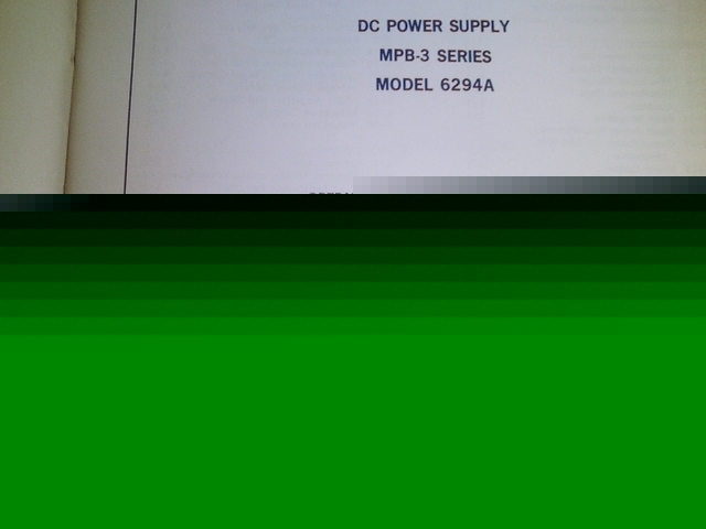 Hp 6294A dc power supply original op. & service manual