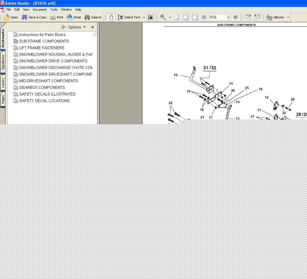 Kubota B2650 parts manual - we have other manuals