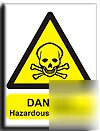 Hazardous sub.sign-semi rigid-200X250MM(wa-131-re)