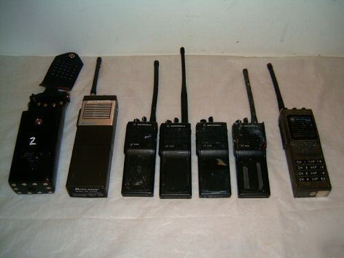 Lot of 4 motorola HT1000 ht 1000 radio plus more