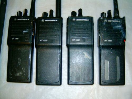 Lot of 4 motorola HT1000 ht 1000 radio plus more