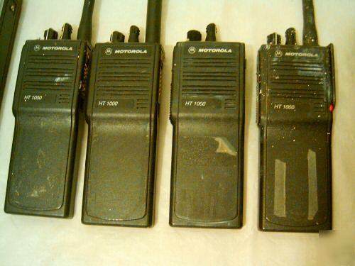 Lot of 4 motorola HT1000 ht 1000 radio plus more