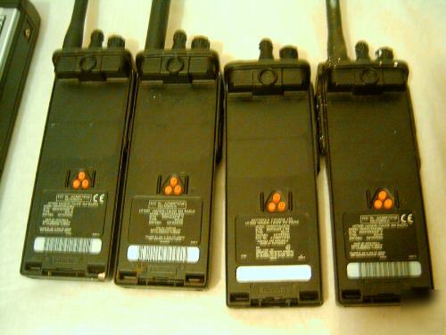 Lot of 4 motorola HT1000 ht 1000 radio plus more