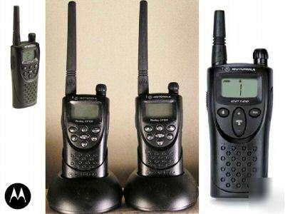 Motorola radius CP100 (2) with base, ac, & batteries