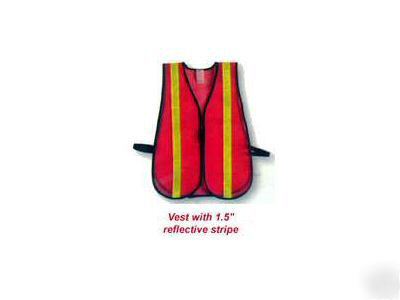 New brand orange safety vest w/1.5 stripe lim