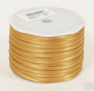 1/16 in 100 yd old gold double face satin ribbon party