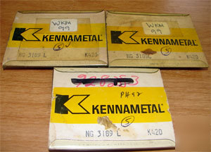 15PC kennametal ng 3189L gr: K420 inserts