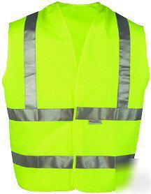 New surveyor safety vest lime green 3M scotchlite ansi 