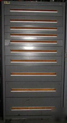 Vidmar 10 drawer tool/parts storage cabinet 60