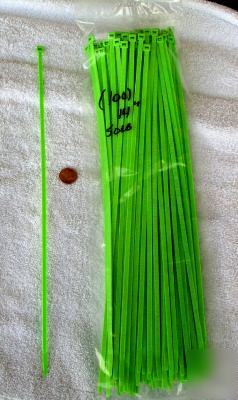 200 pieces fl green nylon zip wire ties 50LB 14