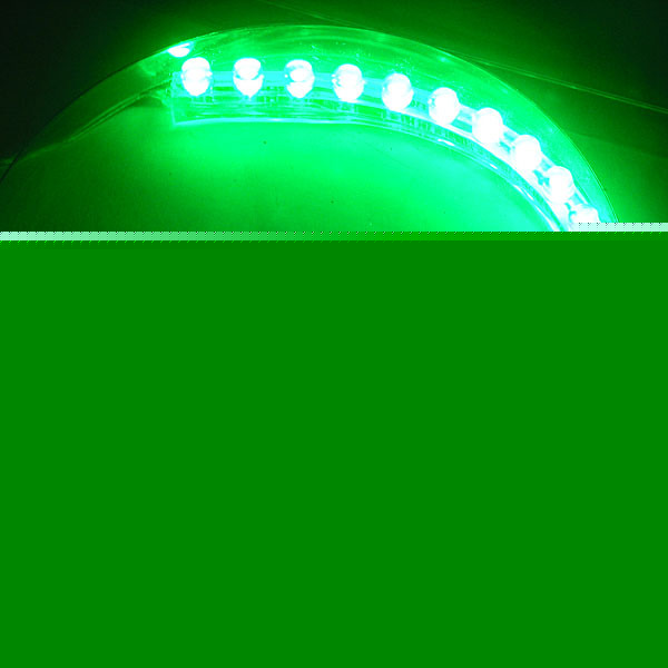 Car auto van wheel strip green led bulb light 24CM 12V