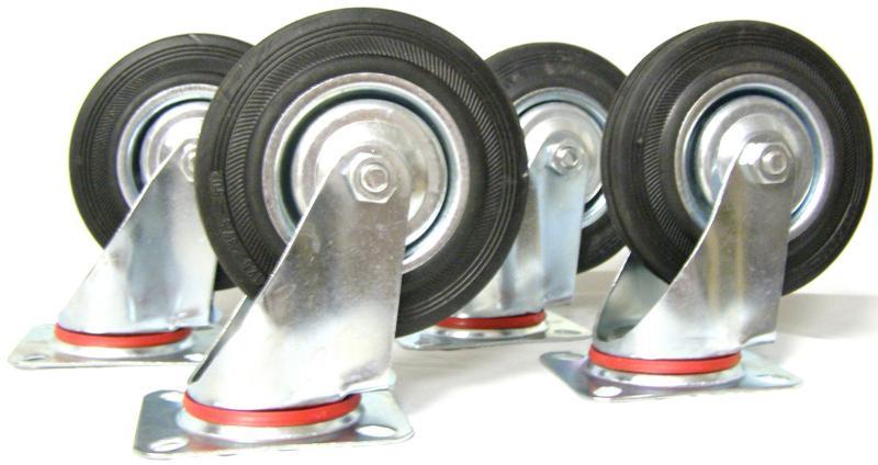 Lot of 4 5'' swivel caster wheel with ball bearings
