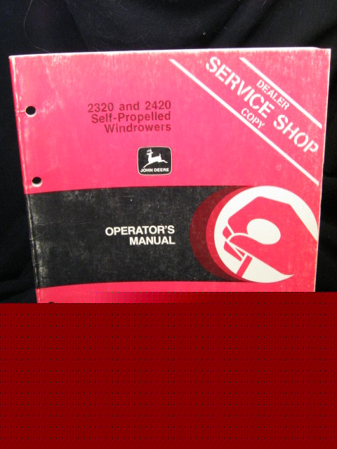  john deere 2320 2420 windrower propelled owners manual