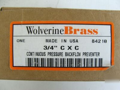 New brass Â¾â€ continuous pressure backflow preventer 