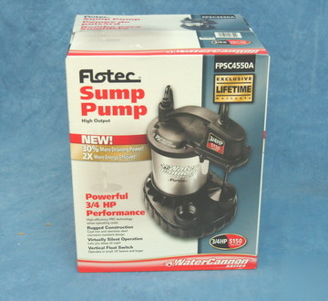 New flotec water cannon sump pump FPSC4550A 3/4HP 3/4