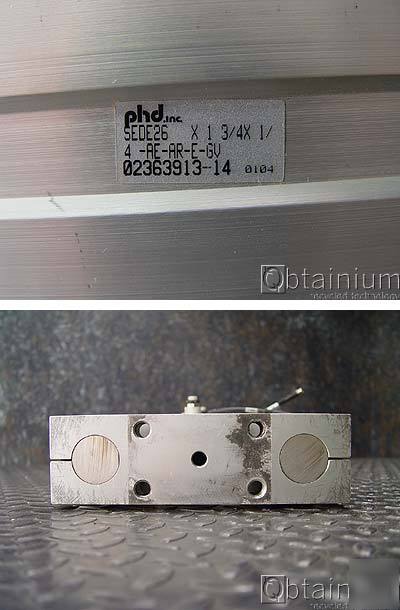 2 ea. phd inc. series s pneumatic tandem slide