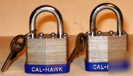 40MM laminated padlock, key-alike, 2PCS