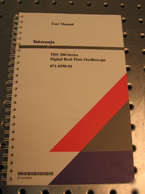 G30886 tektronix tds 200 user's manual