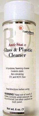 Lot 5 anti static glass plastic foaming cleaner 6OZ can