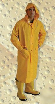 Yellow pvc/polyester rain coat- 35 mm 2X