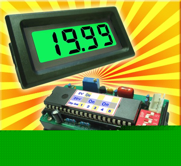 DC20V green lcd digital panel meter voltmeter regulator