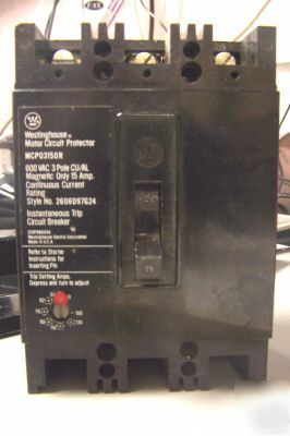 Westinghouse MCP03150RC 15 amp 3 pole circuit breaker