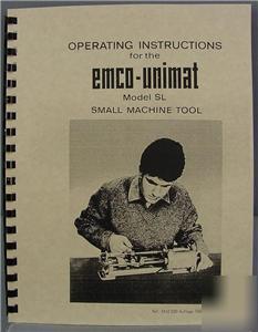 Emco unimat sl operating inst. & parts manual