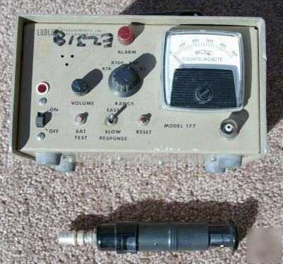 Ludlum model 177 count ratemeter + eberline hp-270 gm