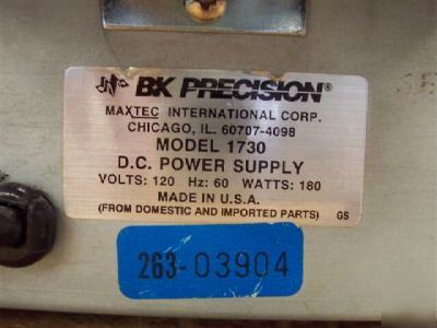 Bk precision 1730 dc power supply (0-30 volt, 0-3 amp)